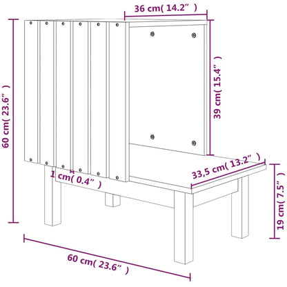 Casetta Per Gatti 60X36X60 Cm In Legno Massello Di Pino