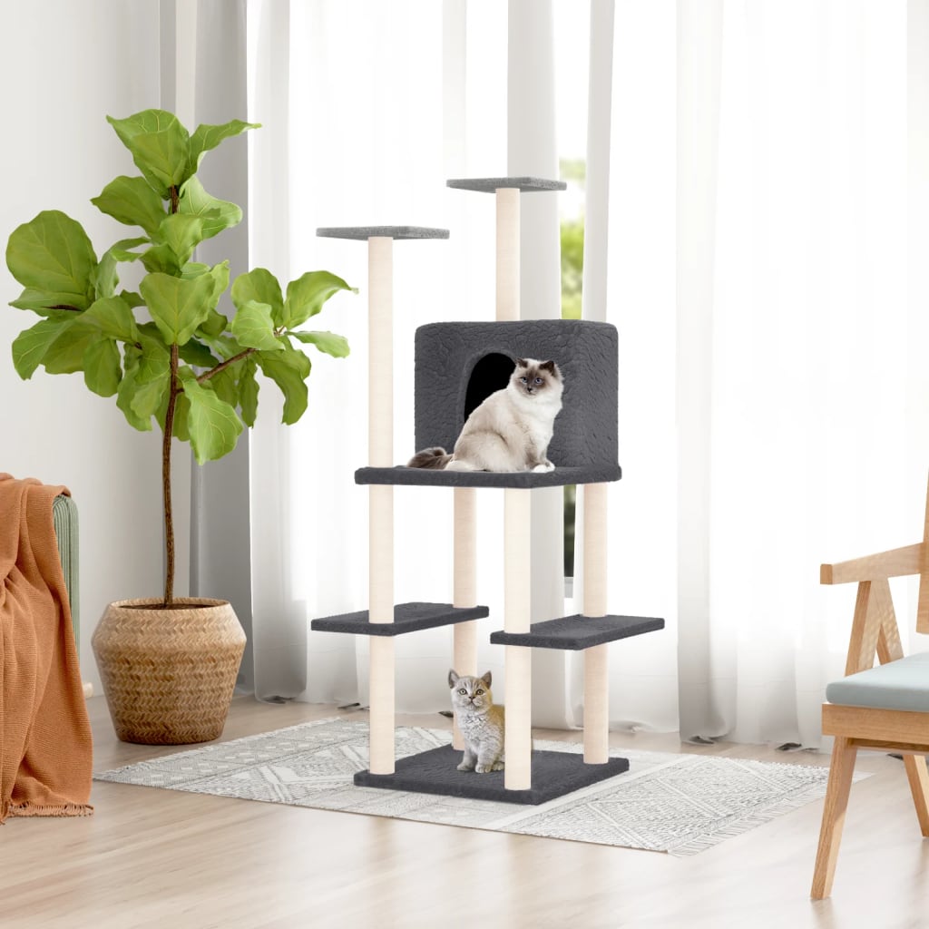 Albero Per Gatti Con Tiragraffi In Sisal 144,5 Cm