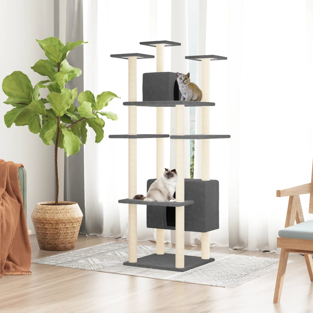 Albero Per Gatti Con Tiragraffi In Sisal 162 Cm