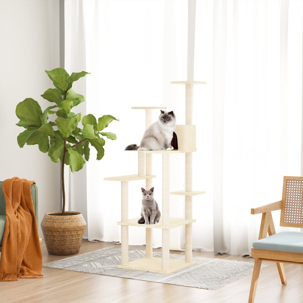 Albero Per Gatti Con Tiragraffi In Sisal 153 Cm