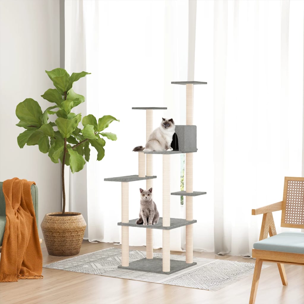 Albero Per Gatti Con Tiragraffi In Sisal 153 Cm