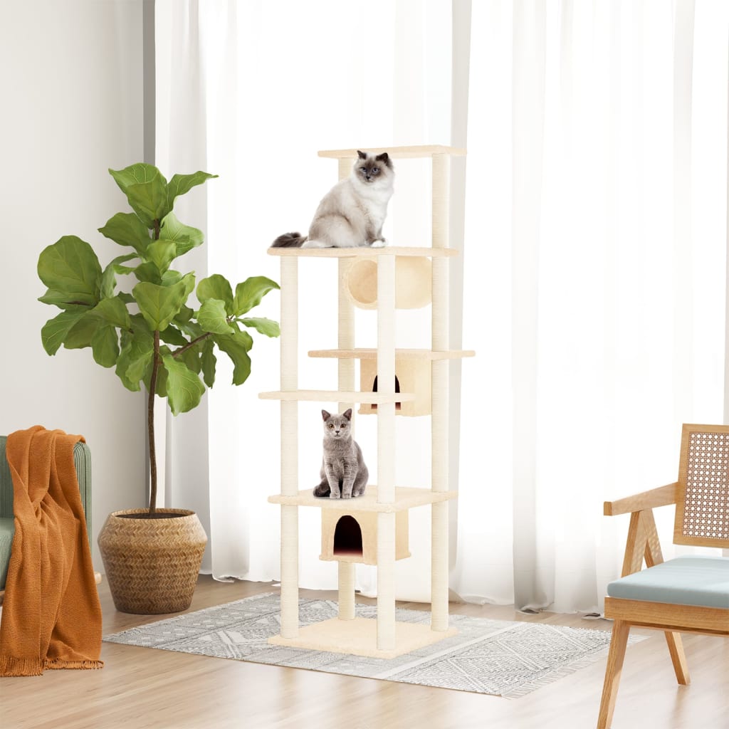 Albero Per Gatti Con Tiragraffi In Sisal 169 Cm