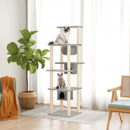 Albero Per Gatti Con Tiragraffi In Sisal 169 Cm