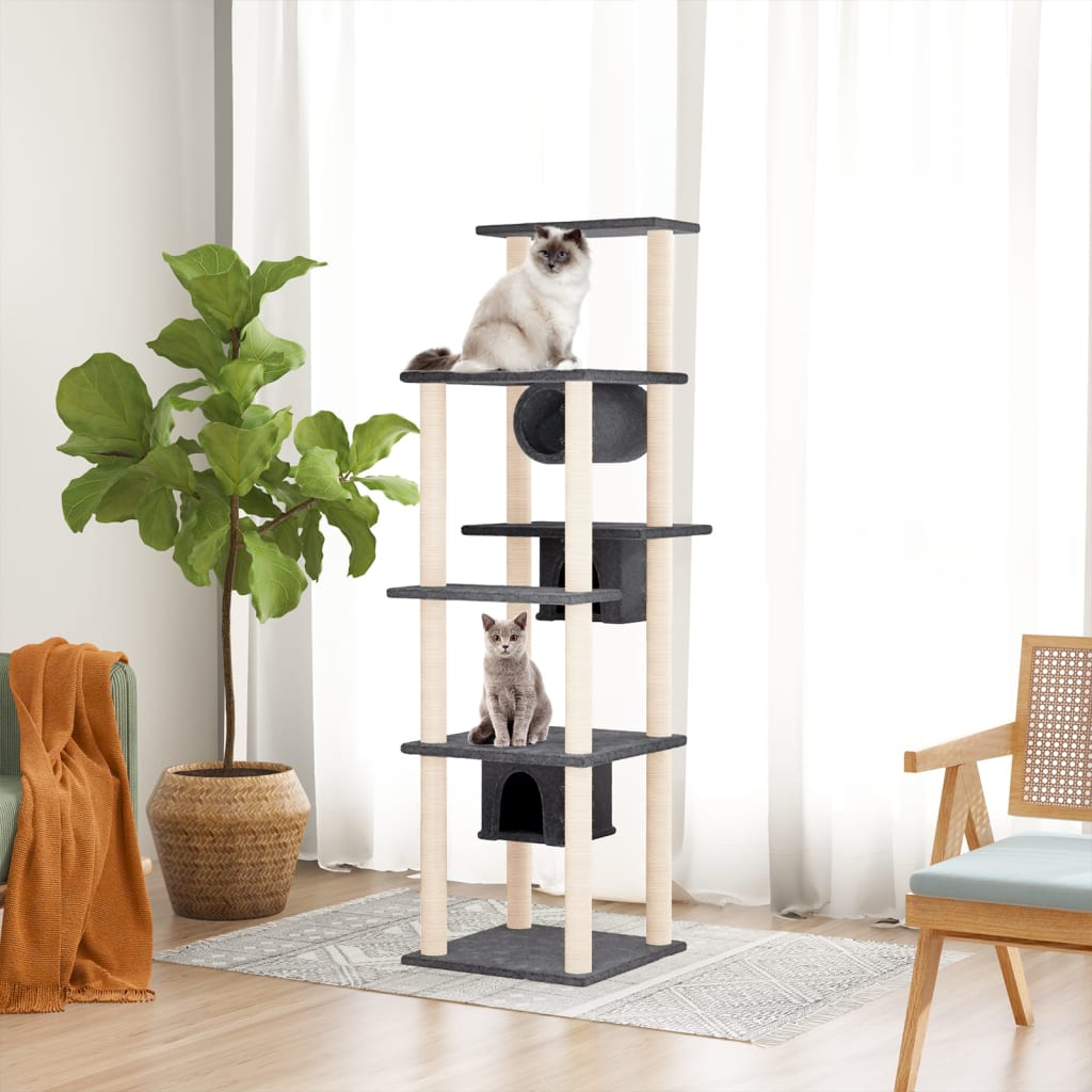 Albero Per Gatti Con Tiragraffi In Sisal 169 Cm