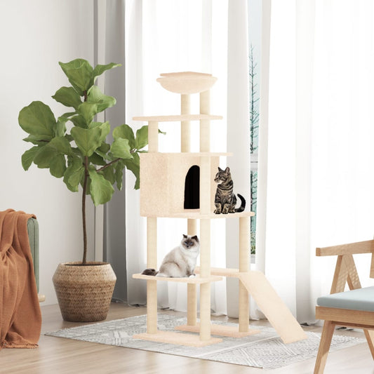 Albero Per Gatti Con Tiragraffi In Sisal 166 Cm