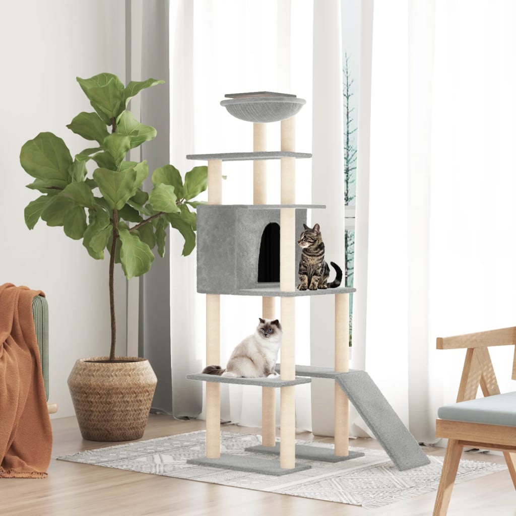 Albero Per Gatti Con Tiragraffi In Sisal 166 Cm