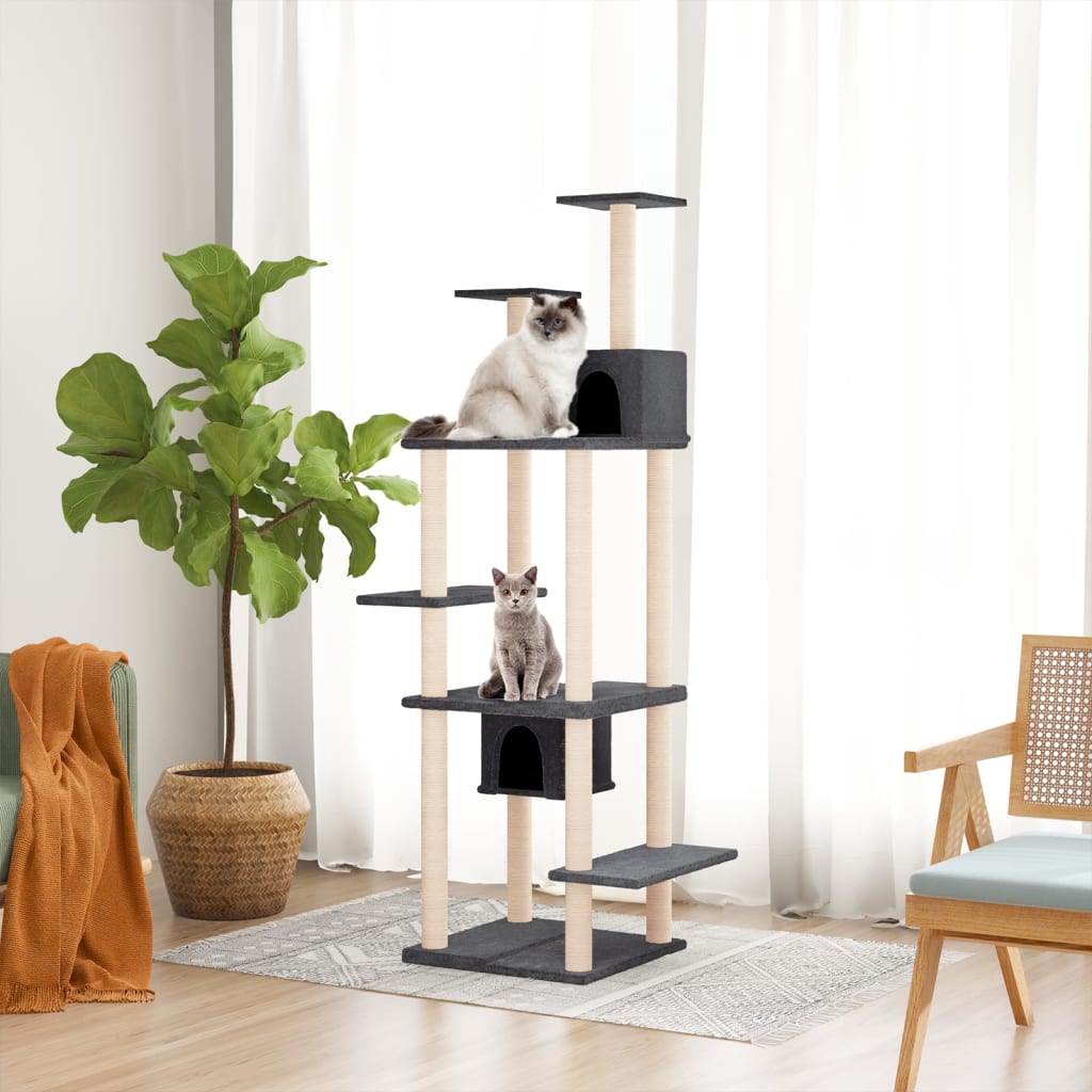 Albero Per Gatti Con Tiragraffi In Sisal 176 Cm