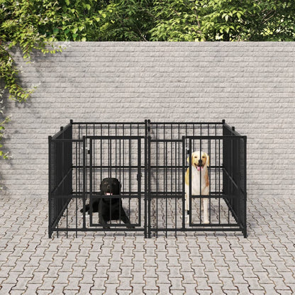 Gabbia Per Cani Da Esterno In Acciaio 5,63 M²