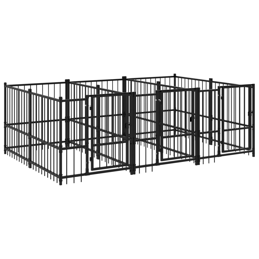 Gabbia Per Cani Da Esterno In Acciaio 5,63 M²
