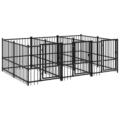 Gabbia Per Cani Da Esterno In Acciaio 5,63 M²