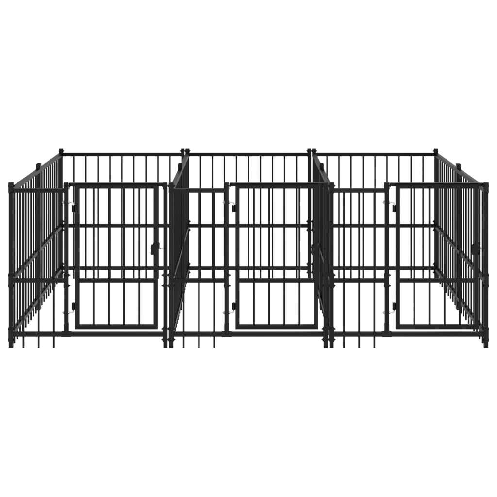 Gabbia Per Cani Da Esterno In Acciaio 5,63 M²