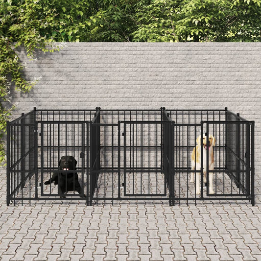 Gabbia Per Cani Da Esterno In Acciaio 5,63 M²