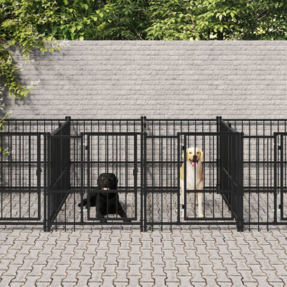 Gabbia Per Cani Da Esterno In Acciaio 5,63 M²