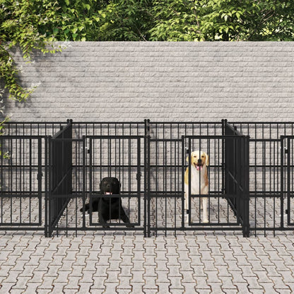Gabbia Per Cani Da Esterno In Acciaio 5,63 M²