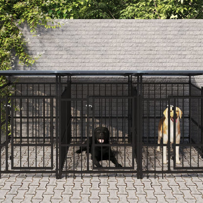 Gabbia Per Cani Da Esterno In Acciaio 5,63 M²