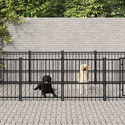 Gabbia Per Cani Da Esterno In Acciaio 15,02 M²