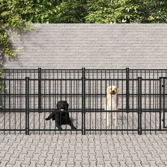 Gabbia Per Cani Da Esterno In Acciaio 15,02 M²