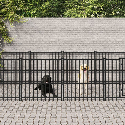 Gabbia Per Cani Da Esterno In Acciaio 15,02 M²