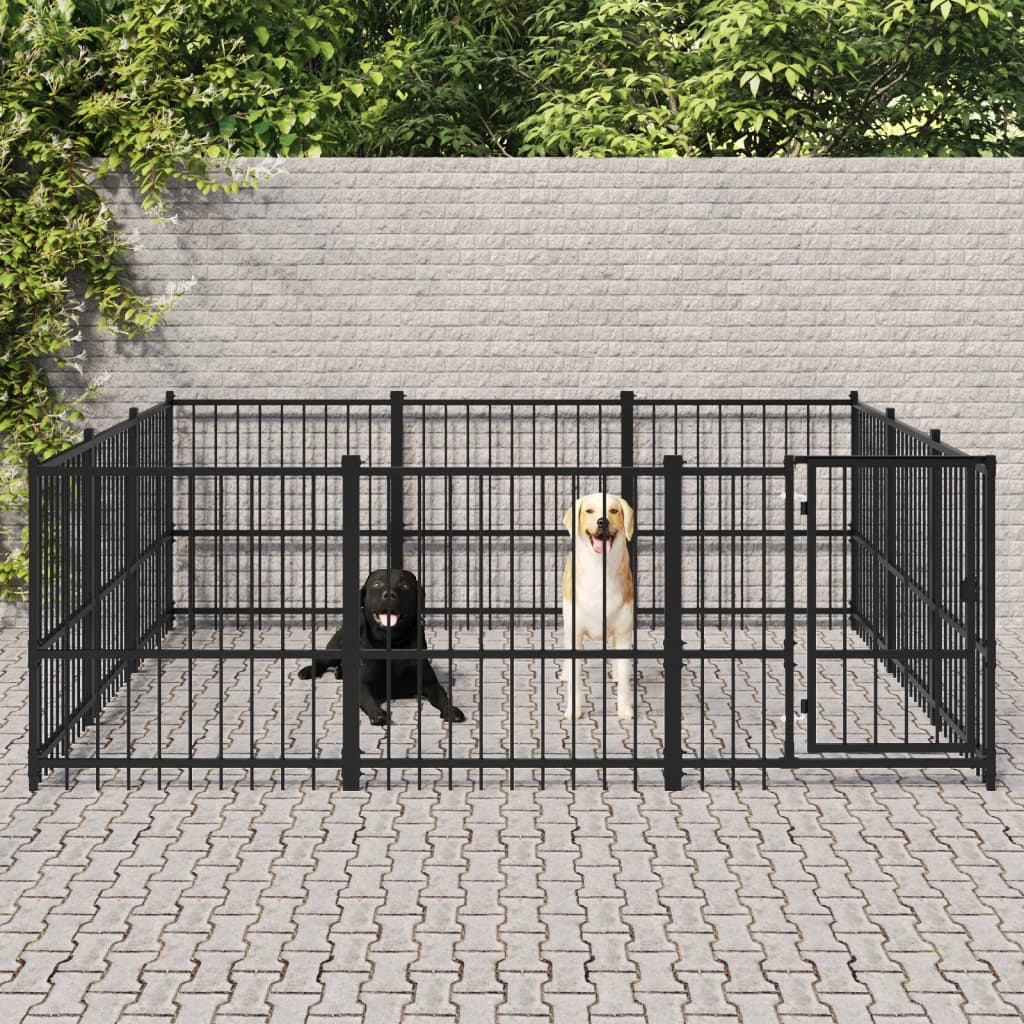 Gabbia Per Cani Da Esterno In Acciaio 18,82 M²