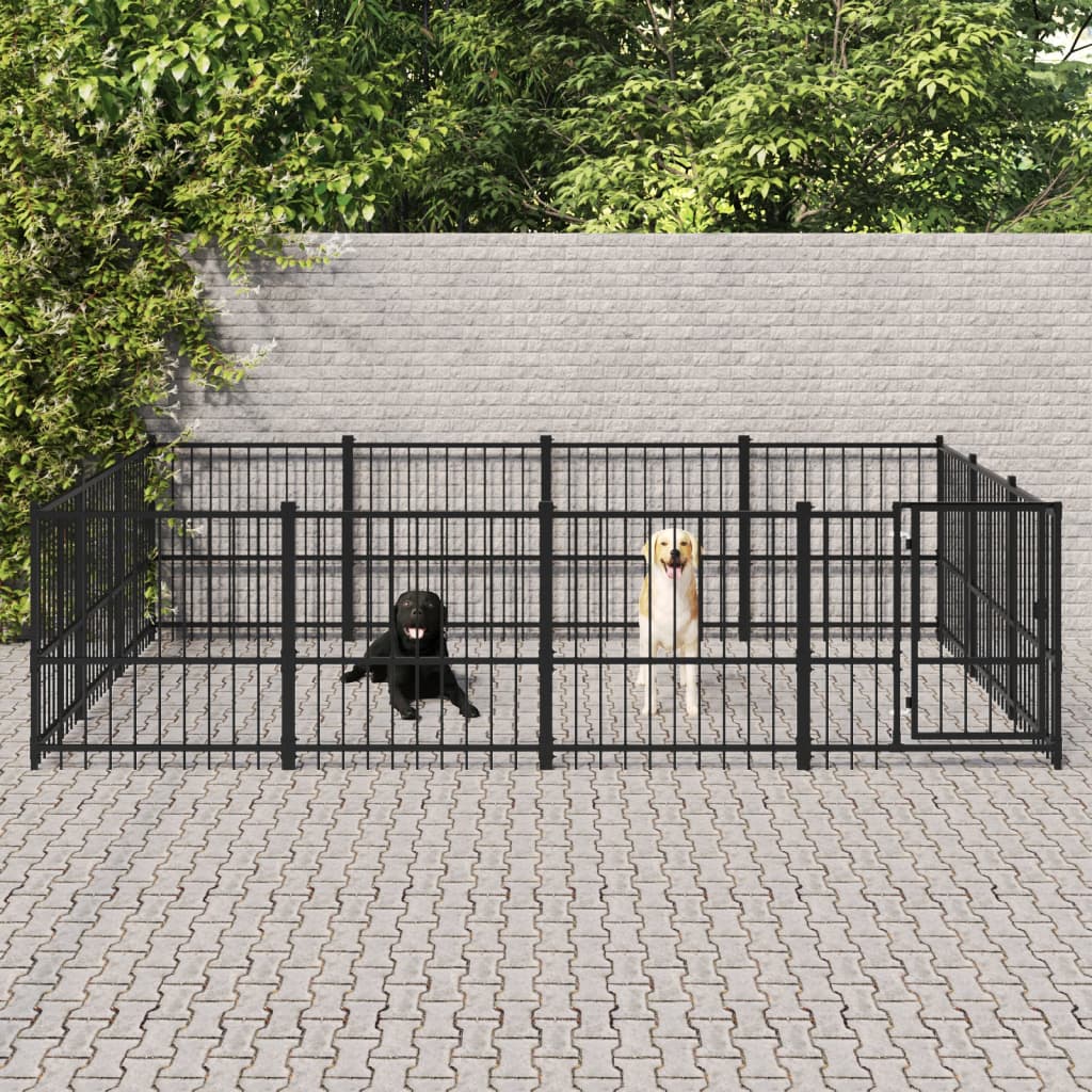 Gabbia Per Cani Da Esterno In Acciaio 18,82 M²