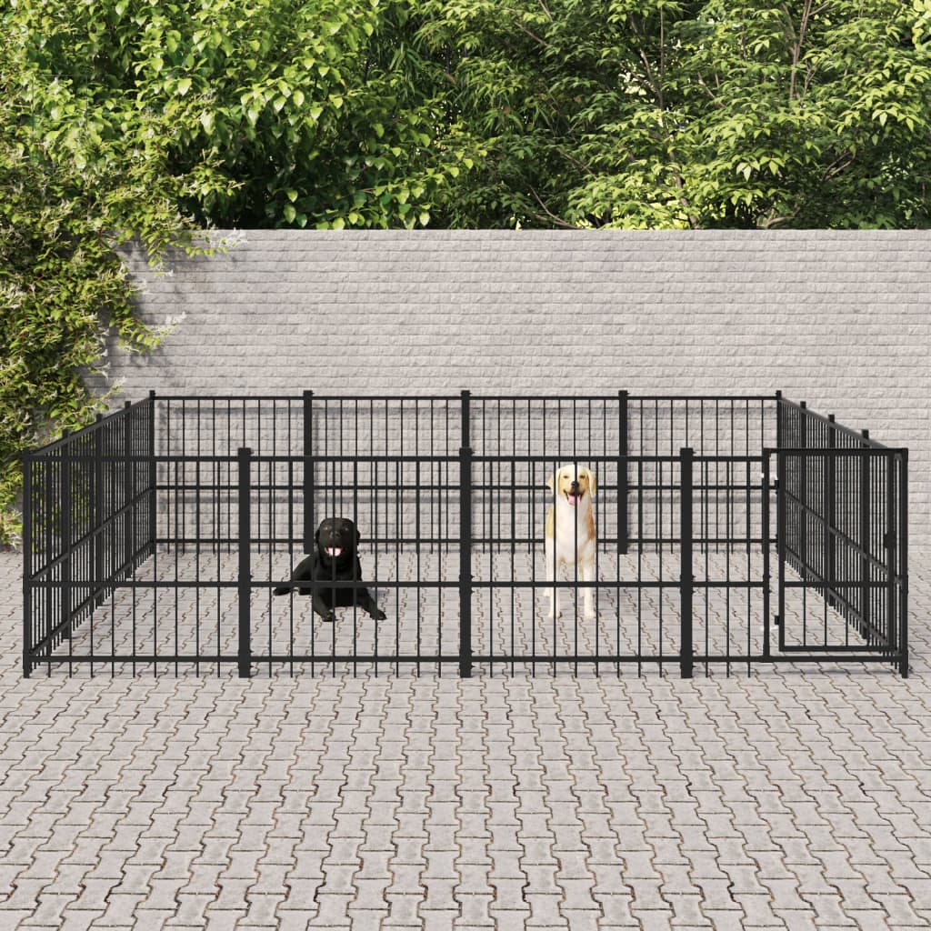 Gabbia Per Cani Da Esterno In Acciaio 18,82 M²
