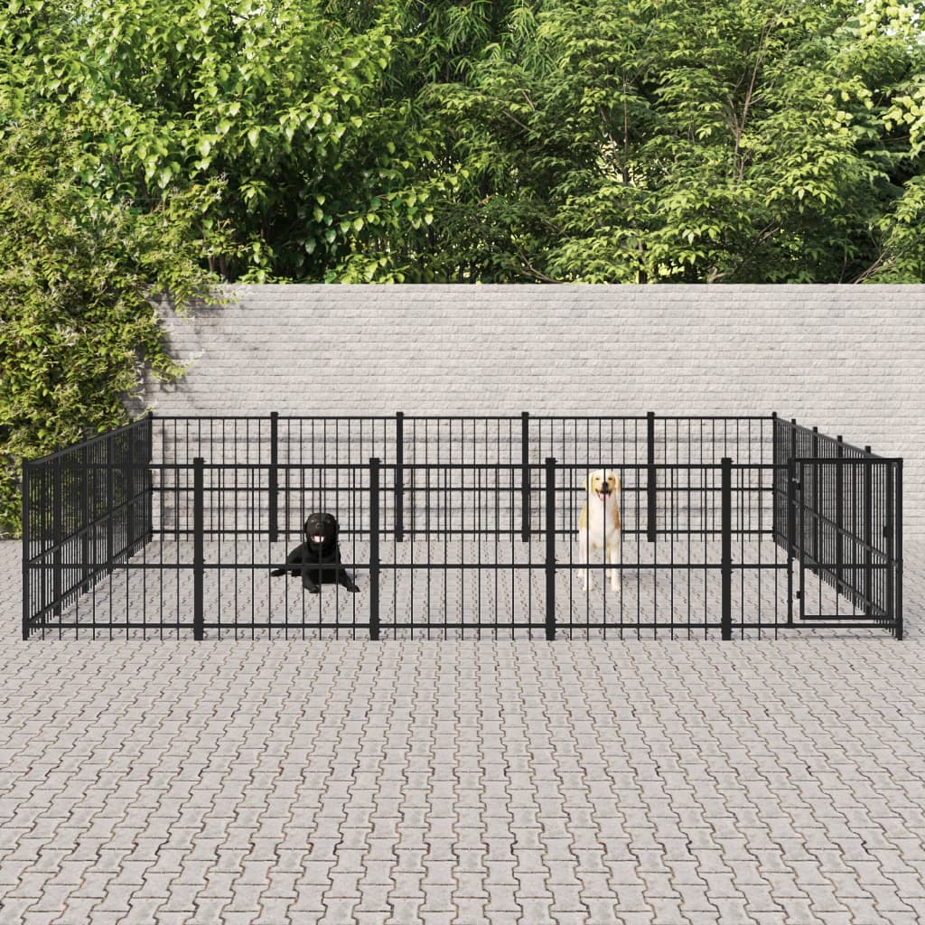 Gabbia Per Cani Da Esterno In Acciaio 18,82 M²