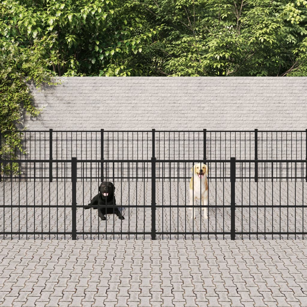 Gabbia Per Cani Da Esterno In Acciaio 18,82 M²