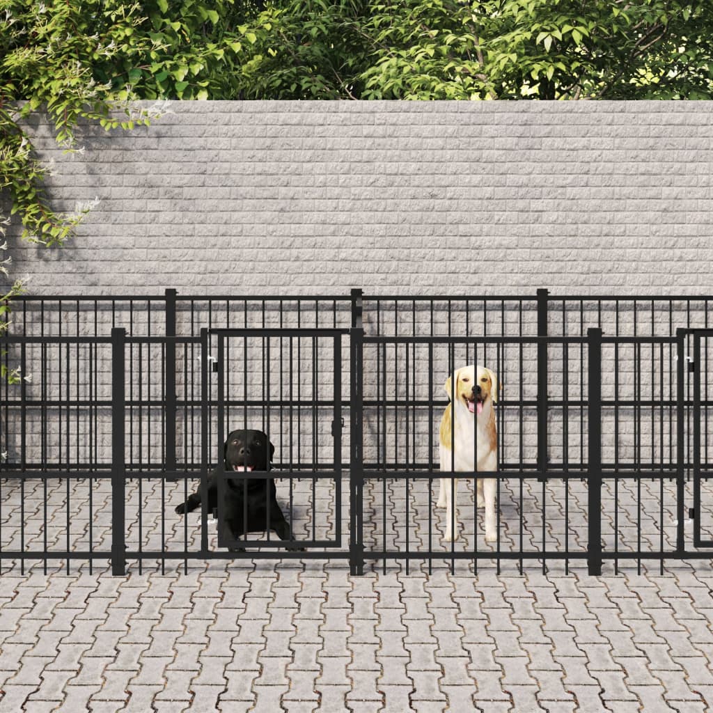 Gabbia Per Cani Da Esterno In Acciaio 18,77 M²