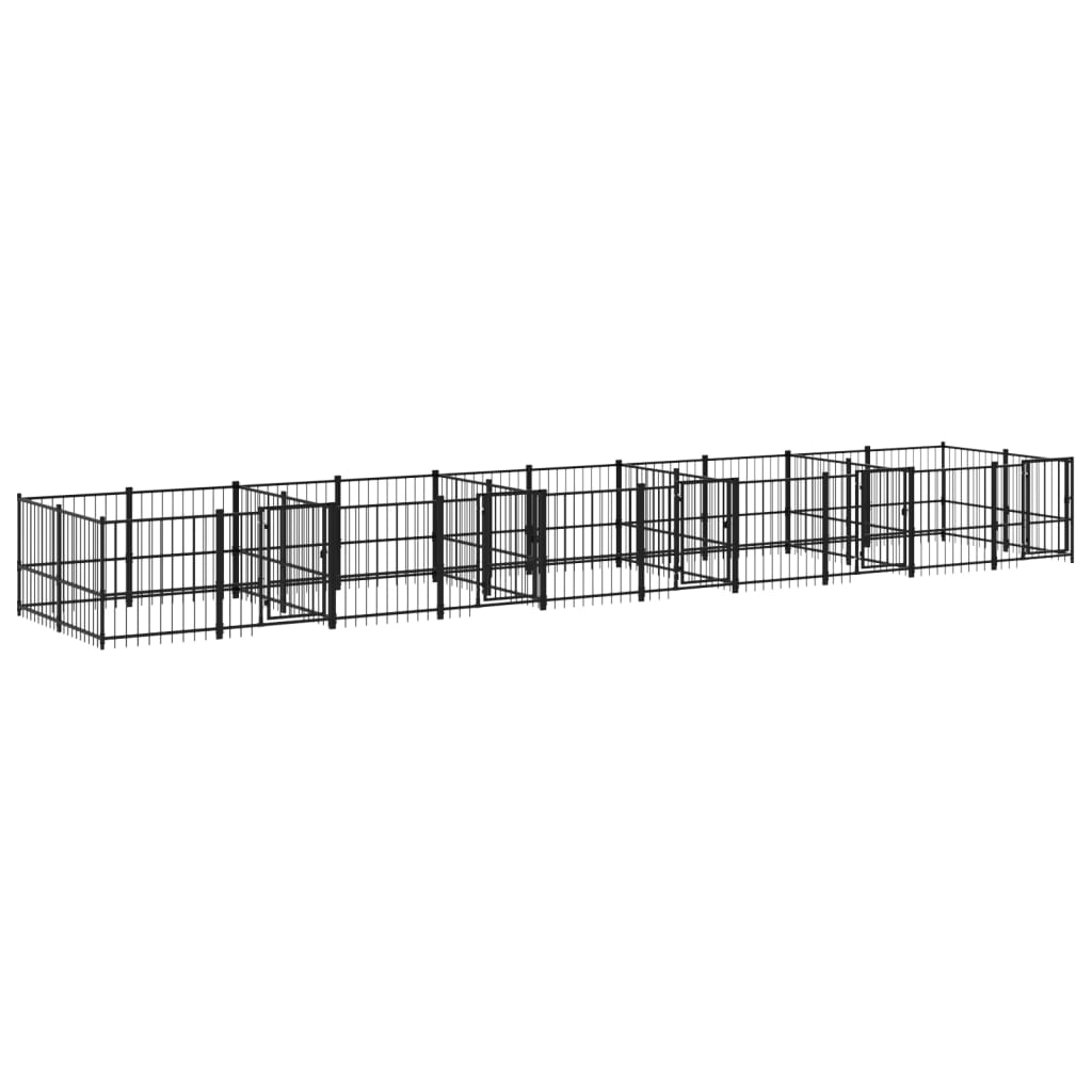 Gabbia Per Cani Da Esterno In Acciaio 18,77 M²