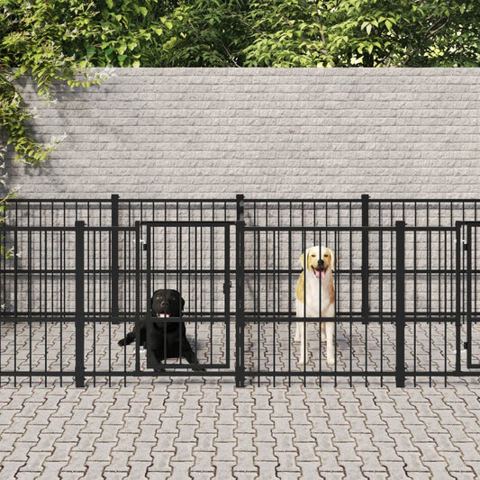 Gabbia Per Cani Da Esterno In Acciaio 18,77 M²