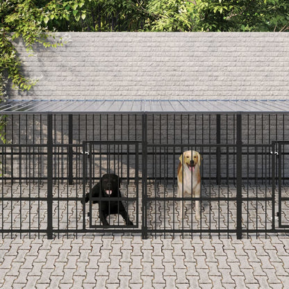 Gabbia Per Cani Da Esterno In Acciaio 18,77 M²