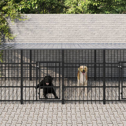 Gabbia Per Cani Da Esterno In Acciaio 18,77 M²