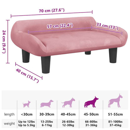 Lettino Per Cani 70X40X24 Cm In