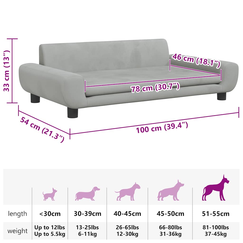 Lettino Per Cani In Velluto