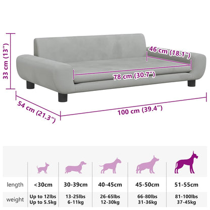 Lettino Per Cani In Velluto