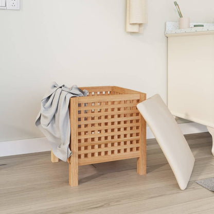 Sgabello Da Bagno 48X47,5X52 Cm In Legno Massello Di Noce