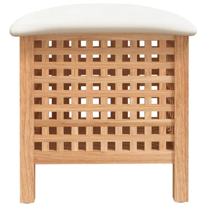 Sgabello Da Bagno 48X47,5X52 Cm In Legno Massello Di Noce