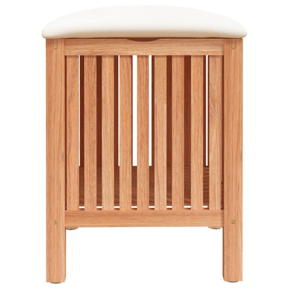 Sgabello Da Bagno 40,5X40X52 Cm In Legno Massello Di Noce Nero