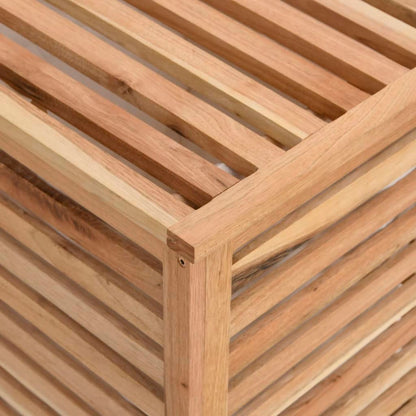 Cesto Del Bucato 45X45X65 Cm Legno Massello Di Noce