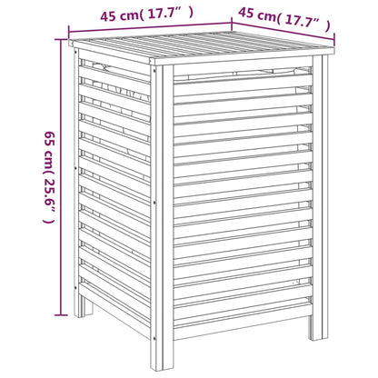 Cesto Del Bucato 45X45X65 Cm Legno Massello Di Noce