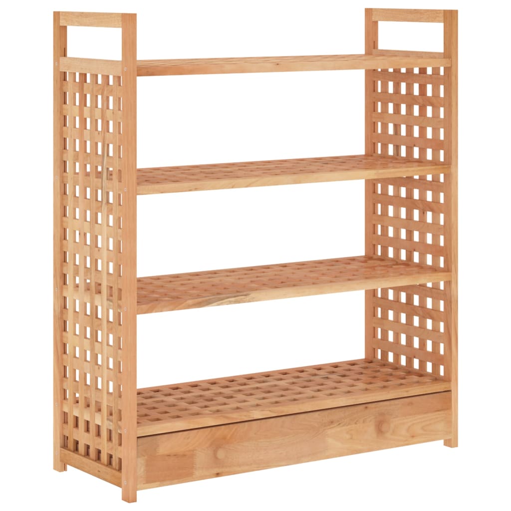 Scarpiera Con Cassetto 70X27X81 Cm Legno Massello Di Noce