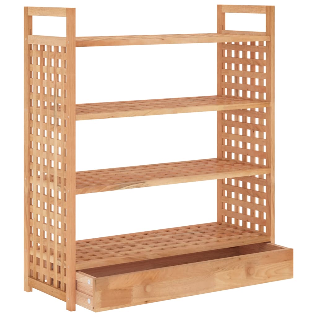 Scarpiera Con Cassetto 70X27X81 Cm Legno Massello Di Noce