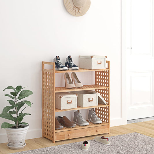 Scarpiera Con Cassetto 70X27X81 Cm Legno Massello Di Noce