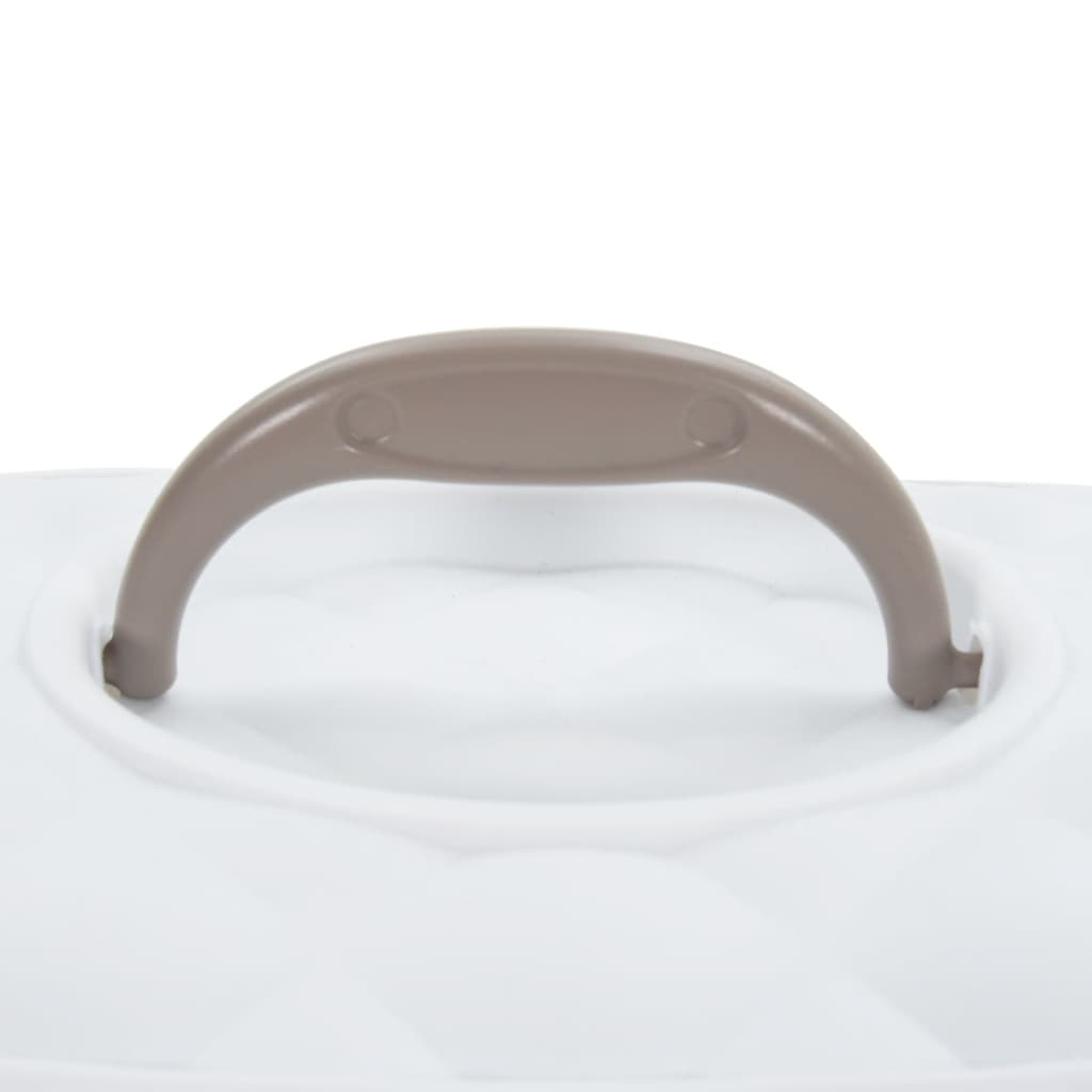 Trasportino Animali Domestici Bianco E Marrone 50X34,5X32 Cm Pp