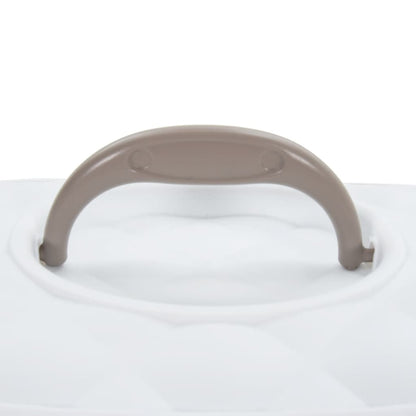 Trasportino Animali Domestici Bianco E Marrone 50X34,5X32 Cm Pp