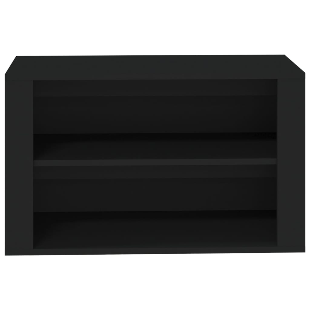 Scarpiera Nera 75X35X45 Cm In Legno Multistrato