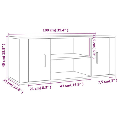 Mobile Porta Tv 100X35X40 Cm In Legno Multistrato