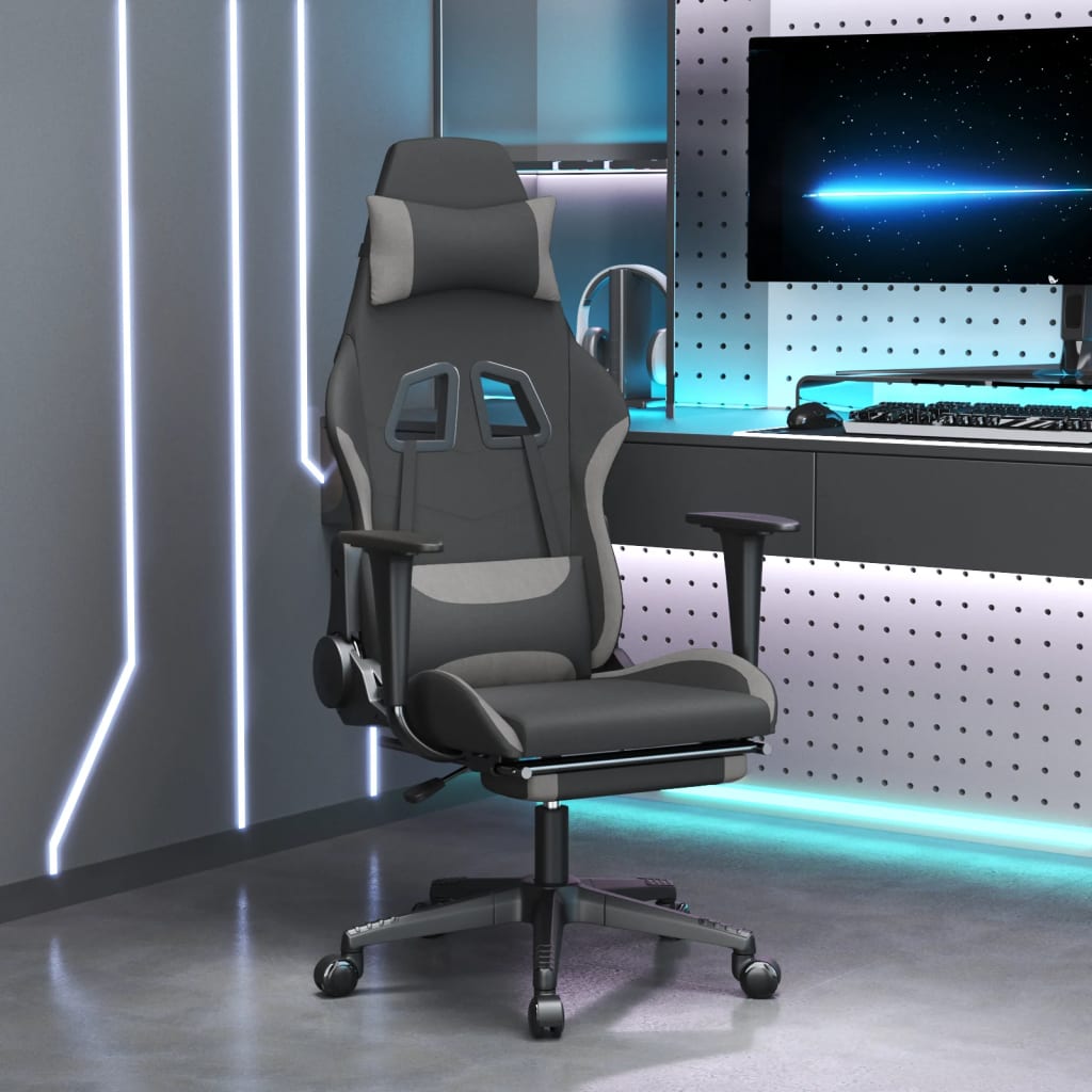 Sedia Da Gaming Nero E Giallo In Tessuto