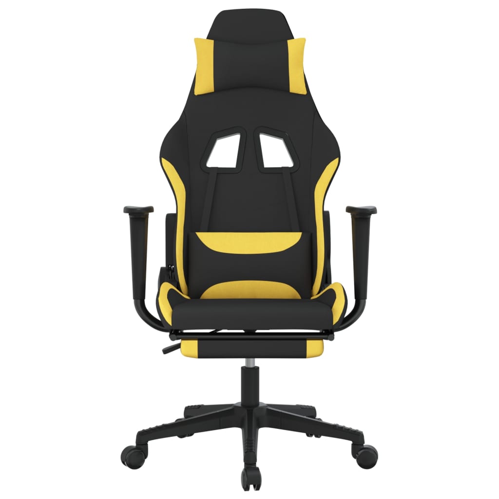 Sedia Da Gaming Nero E Giallo In Tessuto