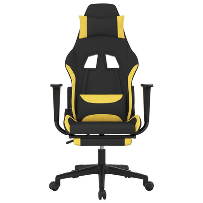 Sedia Da Gaming Nero E Giallo In Tessuto